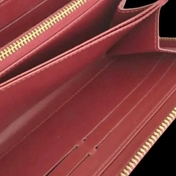 Louis VUITTON Vernis Red Zippy Zip Around Wallet. Vintage. - Picture 8 of 9